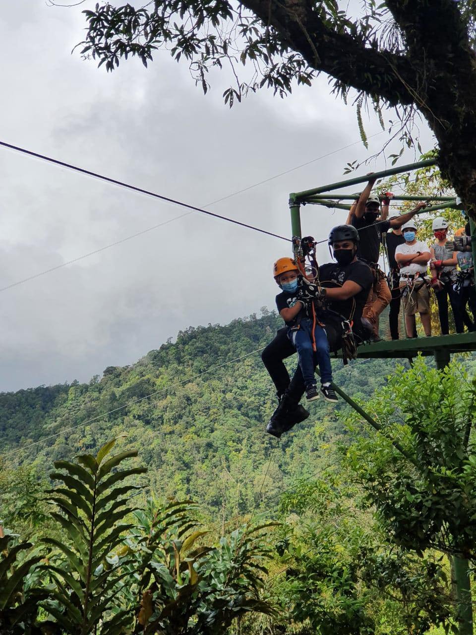 View from zipline platform